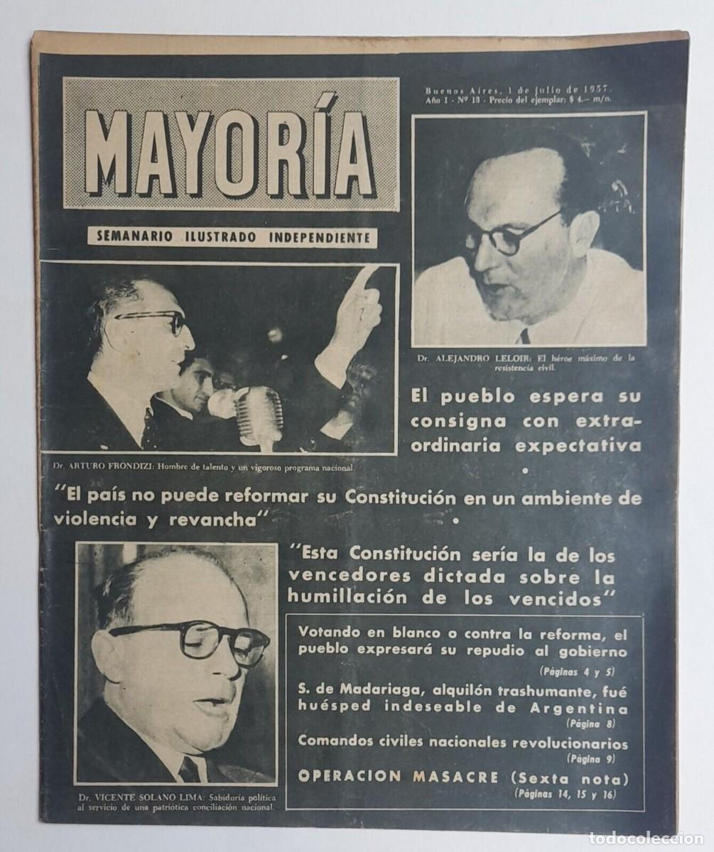 Libros de segunda mano: (Rodolfo Walsh: Operaci&oacute;n Masacre) &ldquo;Mayor&iacute;a&rdquo; 1957 - Foto 7