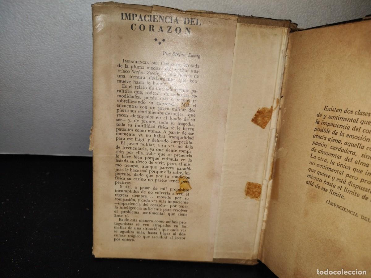 Libros de segunda mano: 58- IMPACIENCIA DEL CORAZ&Oacute;N - STEFAN ZWEIG - 1961 - Foto 3