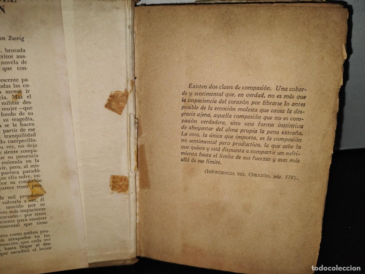 Libros de segunda mano: 58- IMPACIENCIA DEL CORAZ&Oacute;N - STEFAN ZWEIG - 1961 - Foto 4