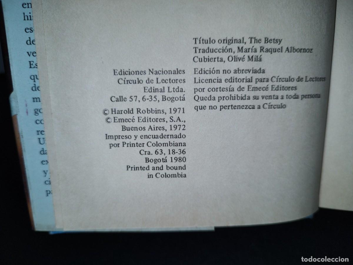 Libros de segunda mano: 58- BETSY (LA SAGA DE LOS HARDEMAN) - HAROLD ROBBINS - Foto 3