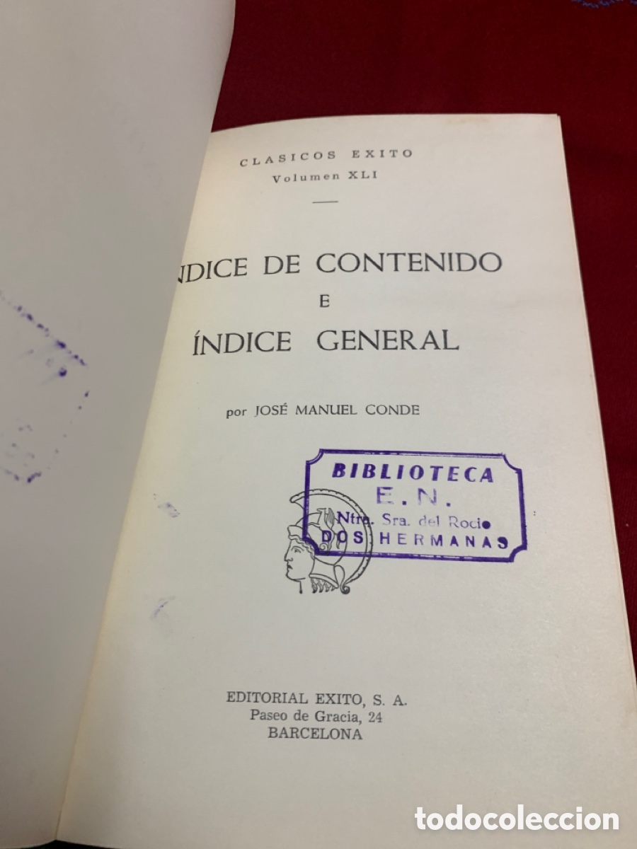 Libros de segunda mano: &Iacute;ndice de Contenidos e &Iacute;ndice General de la Colecci&oacute;n Cl&aacute;sicos &Eacute;xitos. Jos&eacute; Manuel Conde. - Foto 6