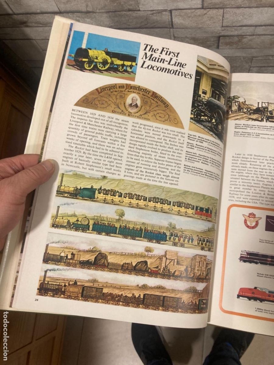 Libros de segunda mano: Magnifico libro de tem&aacute;tica de trenes, en ingl&eacute;s - Foto 2