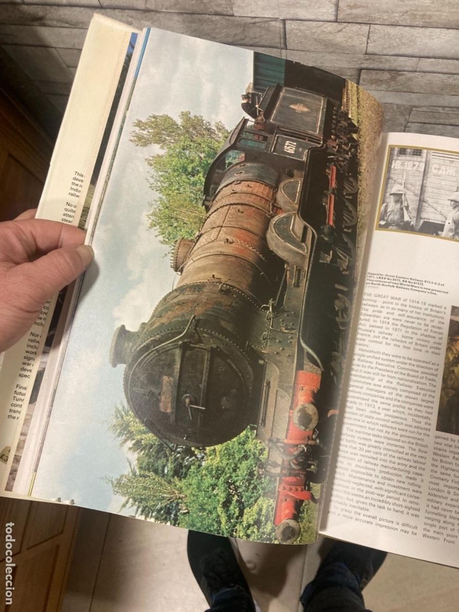 Libros de segunda mano: Magnifico libro de tem&aacute;tica de trenes, en ingl&eacute;s - Foto 7