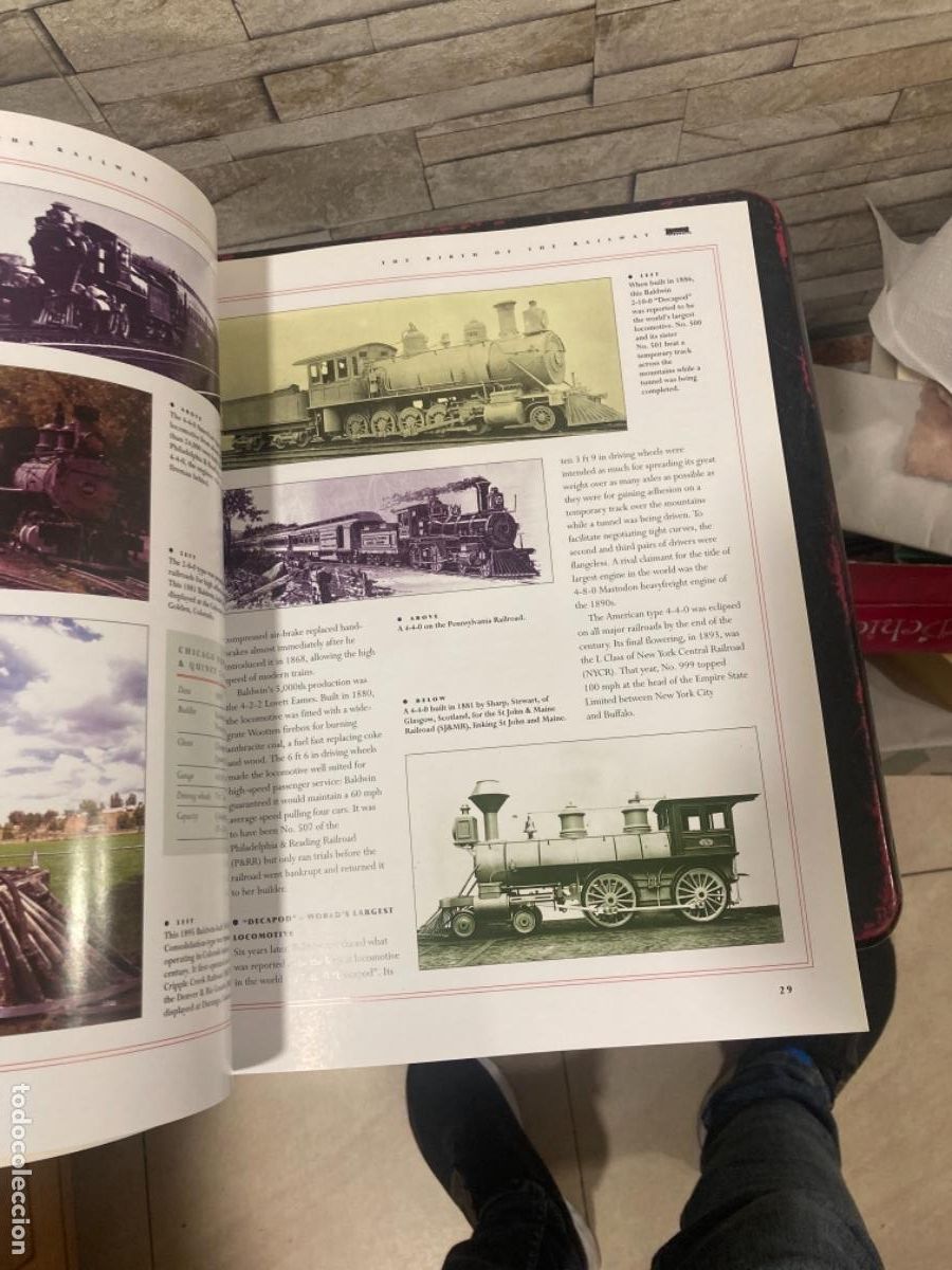 Libros de segunda mano: Magnifico libro de tem&aacute;tica de trenes, en ingl&eacute;s - Foto 8