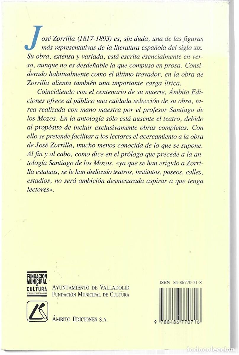 Libros de segunda mano: Jos&eacute; Zorrilla . Flor de verso y prosa - Foto 2