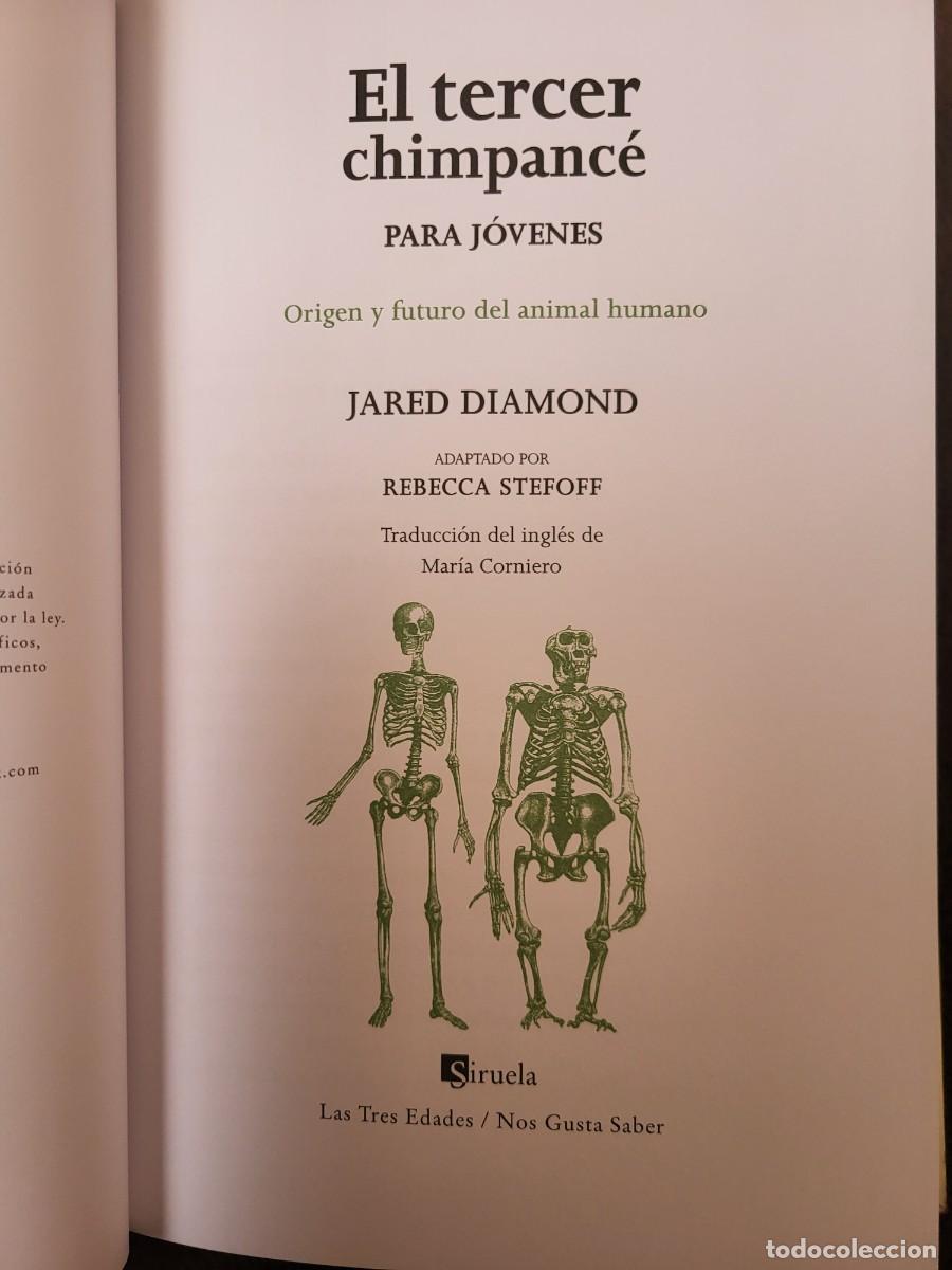 Libros de segunda mano: EL TERCER CHIMPANC&Eacute;. PARA J&Oacute;VENES JARED DIAMOND - Foto 3