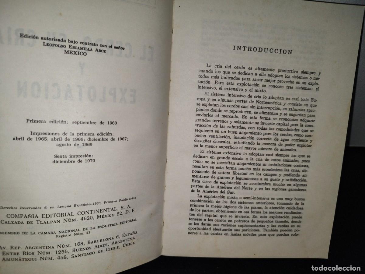 Libros de segunda mano: 58- EL CERDO. SU CR&Iacute;A Y EXPLOTACI&Oacute;N - LEOPOLDO ESCAMILLA ARCE - Foto 4