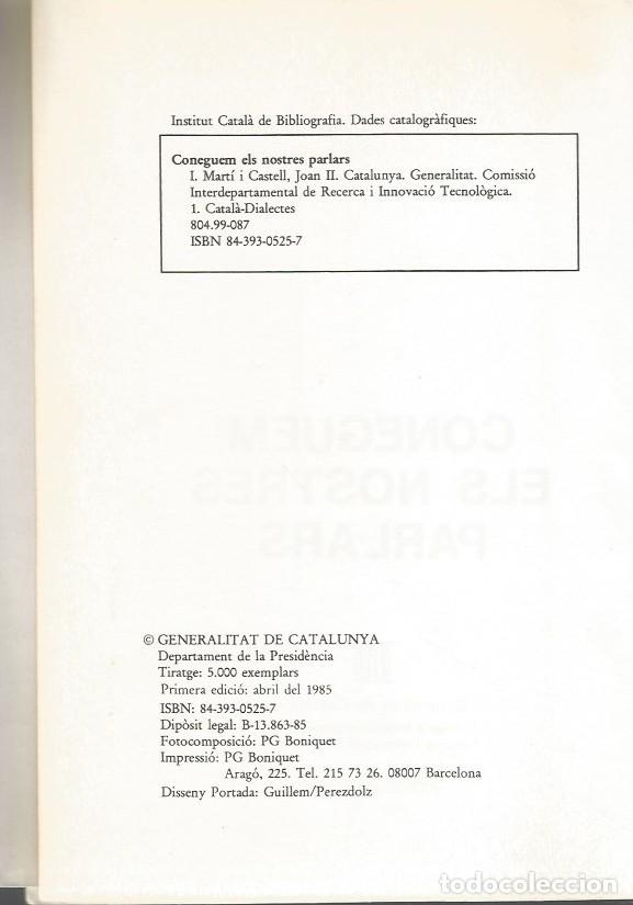 Libros de segunda mano: CONEGUEM ELS NOSTRES PARLARS - Foto 4