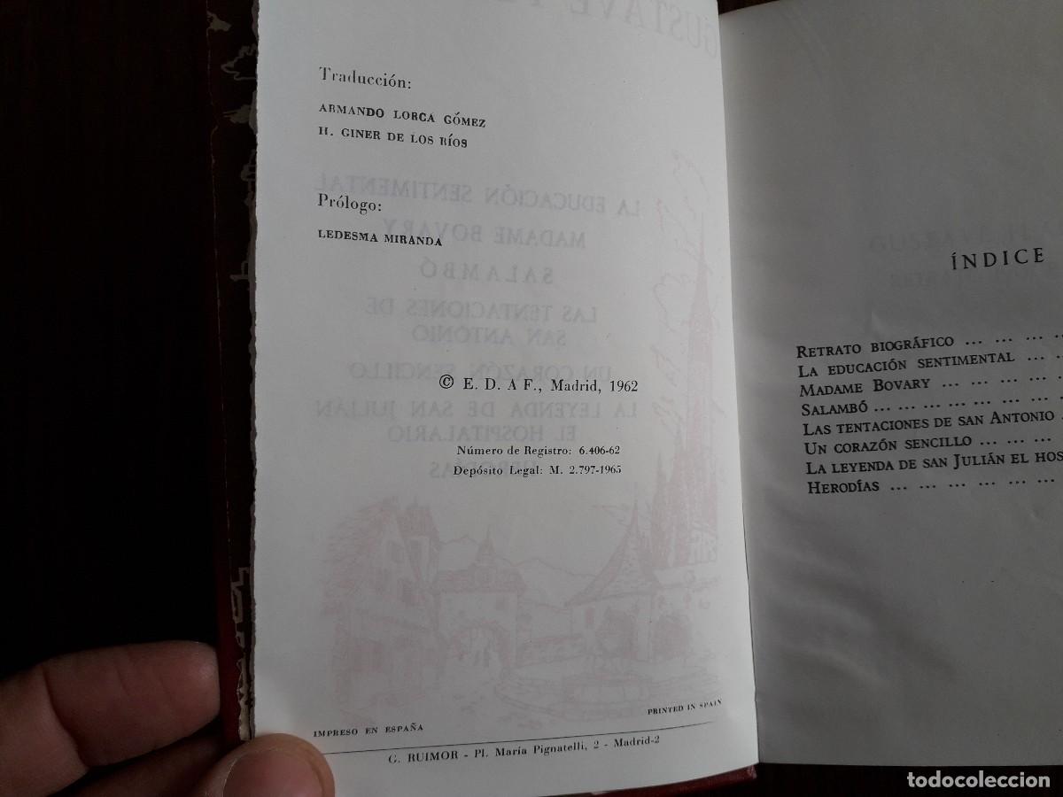 Libros de segunda mano: libro usado, obras inmortales, Flaubert. E.D.A.F. a&ntilde;o 1962 - Foto 2