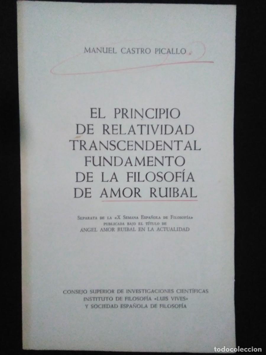 Libros de segunda mano: MANUEL CASTRO PICALLO.- Amor Ruibal - Foto 1