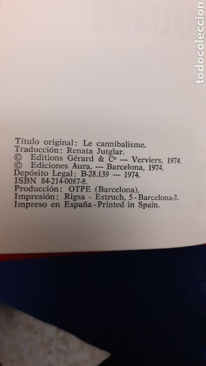 Libros de segunda mano: EL CANIBALISMO - Villeneuve, Roland - Foto 6