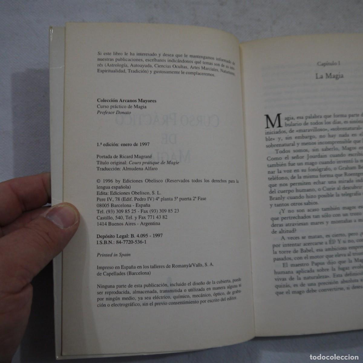 Libros de segunda mano: CURSO PR&Aacute;CTICO DE MAGIA - PROFESOR DONATO - EDICIONES OBELISCO - 1997 - 1.&ordf; EDICI&Oacute;N - Foto 4