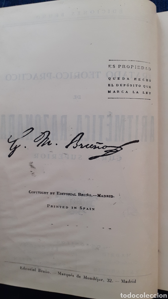 Libros de segunda mano: ARITMETICA RAZONADA. CURSO SUPERIOR . EDICIONES BRU&Ntilde;O - Foto 5