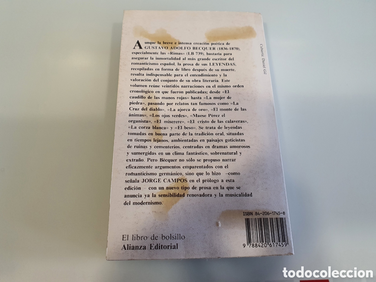 Libros de segunda mano: Leyendas - Gustavo Adolfo Becquer - Alianza Editorial - Foto 2