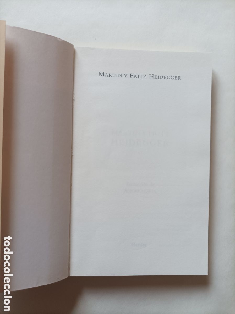 Libros de segunda mano: Martin y Fritz Heidegger / Hans Dieter Zimmermann - Foto 2