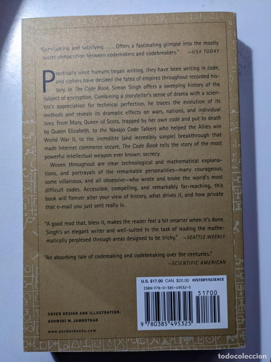 Libros de segunda mano: SINGH - THE CODE BOOK. THE SCIENCE OF SECRECY FROM ANCIENT EGYPT TO QUANTUM CRYPTOGRAPHY (2000). - Foto 2