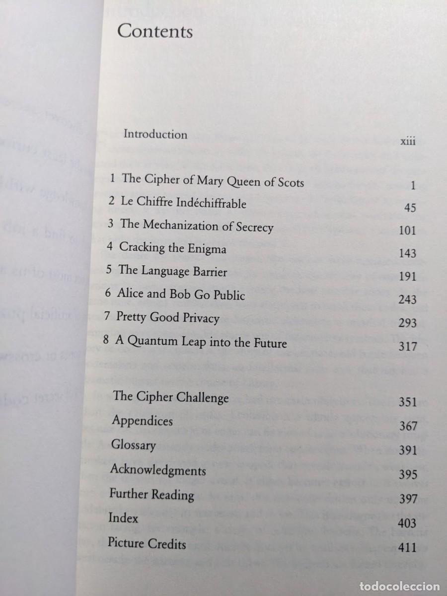 Libros de segunda mano: SINGH - THE CODE BOOK. THE SCIENCE OF SECRECY FROM ANCIENT EGYPT TO QUANTUM CRYPTOGRAPHY (2000). - Foto 3