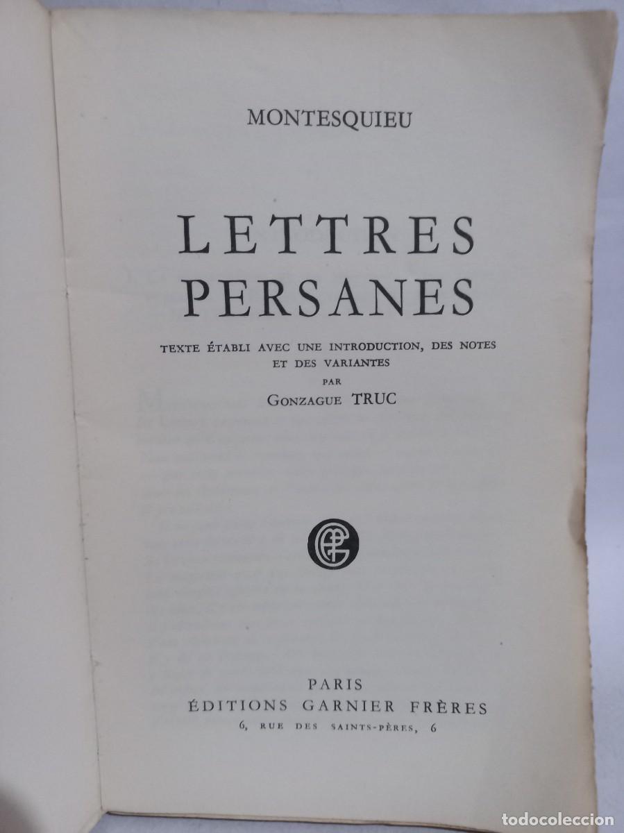 Libros de segunda mano: Montesquieu - Lettres Persanes - 1950 - Foto 3
