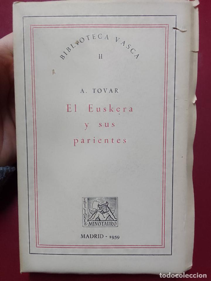 Libros de segunda mano: A. Tovar: El Euskera y sus parientes - Foto 1