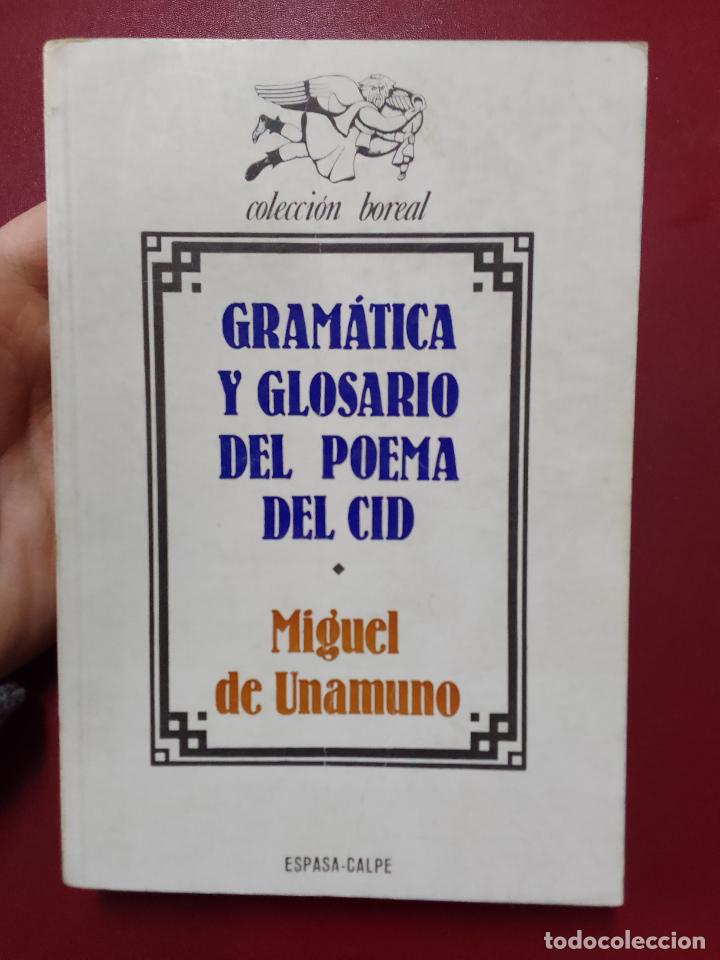 Libros de segunda mano: Miguel de Unamuno: Gram&aacute;tica y glosario del Poema del Cid - Foto 1