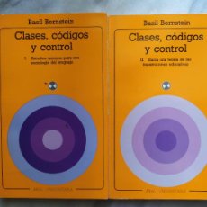Libros de segunda mano: CLASES CODIGOS Y CONTROL BASIL BERNSTEIN 2 TOMOS I Y II