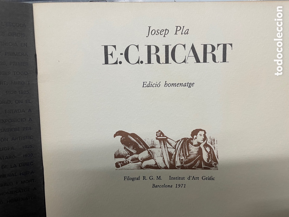 Libros de segunda mano: Josep Pla E.C. Ricart 1893-1960 - Foto 2