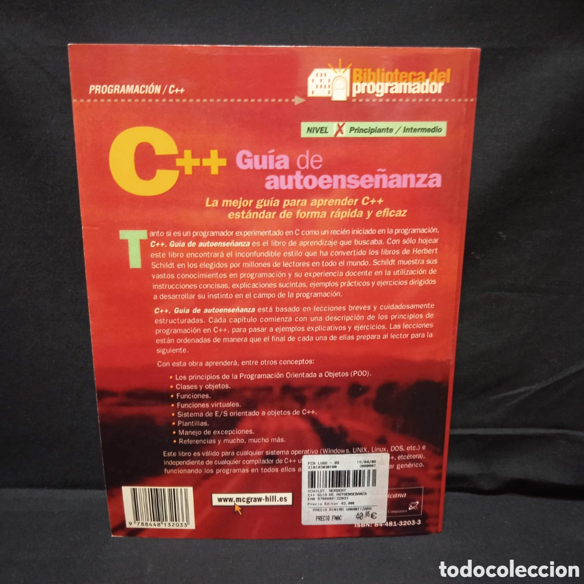 Libros de segunda mano: C++ GU&Iacute;A DE AUTOENSE&Ntilde;ANZA - HERBERT SCHILDT - OSBORNE MCGRAW-HILL 1995 - Foto 2