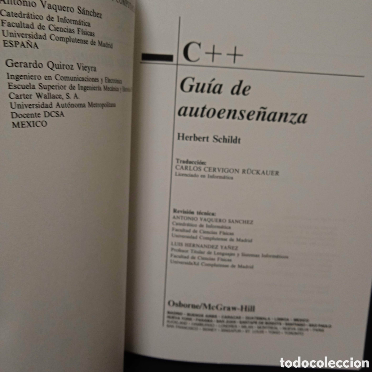 Libros de segunda mano: C++ GU&Iacute;A DE AUTOENSE&Ntilde;ANZA - HERBERT SCHILDT - OSBORNE MCGRAW-HILL 1995 - Foto 3