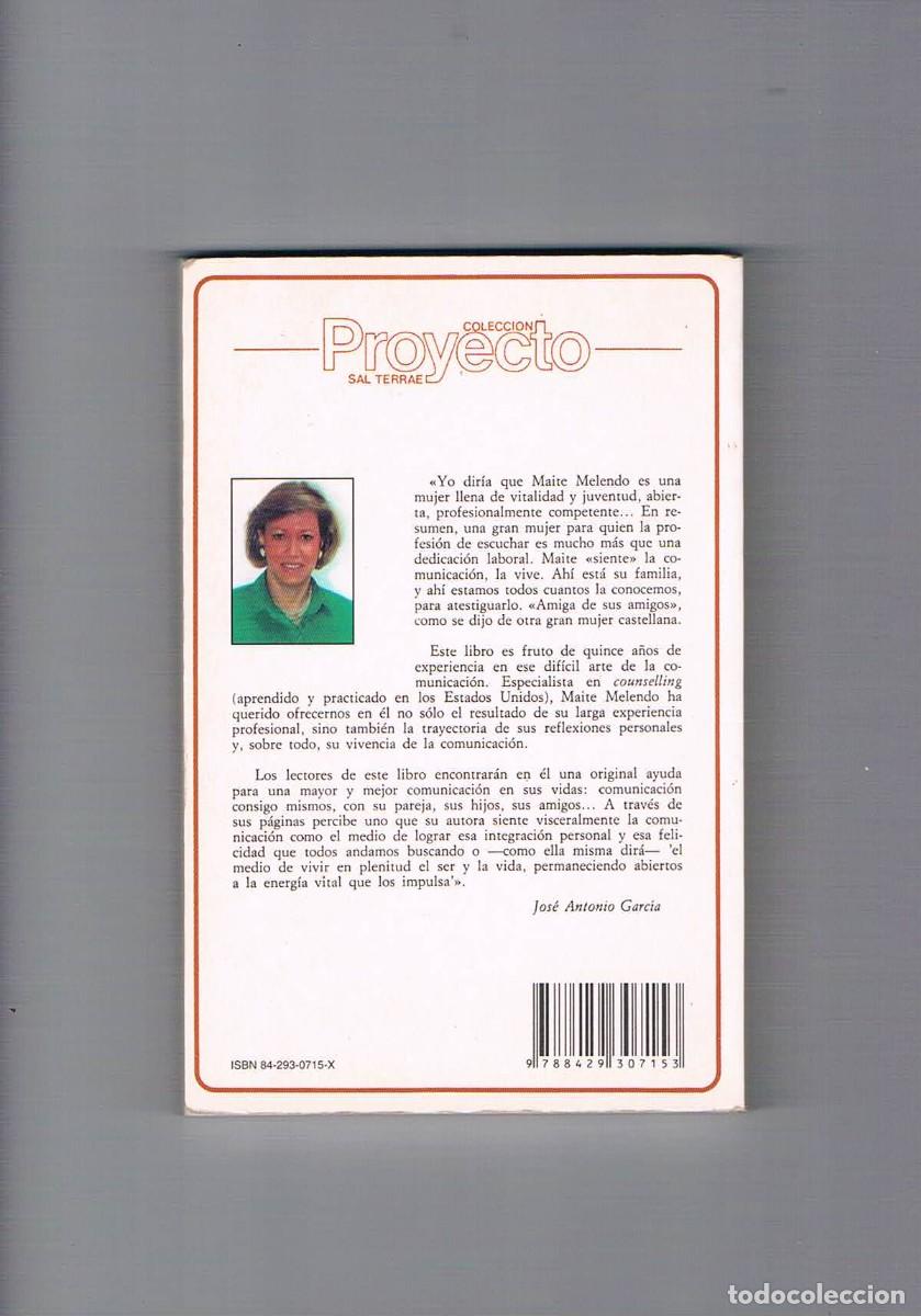 Libros de segunda mano: Comunicacion e integracion personal Maite Melendo Sal terrae Proyecto **- - Foto 2