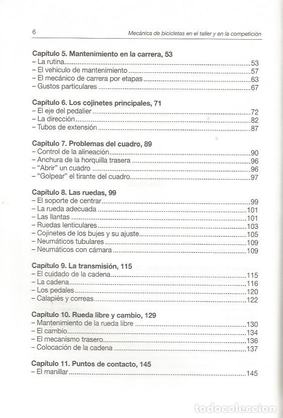Libros de segunda mano: MECANICA DE BICILETAS EN EL TALLER Y EN LA COMPETICION - Foto 4