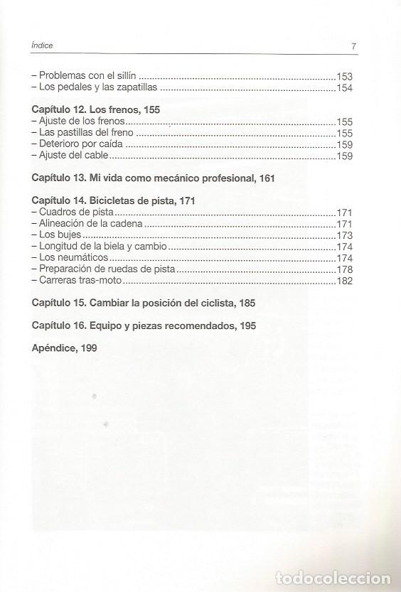 Libros de segunda mano: MECANICA DE BICILETAS EN EL TALLER Y EN LA COMPETICION - Foto 5