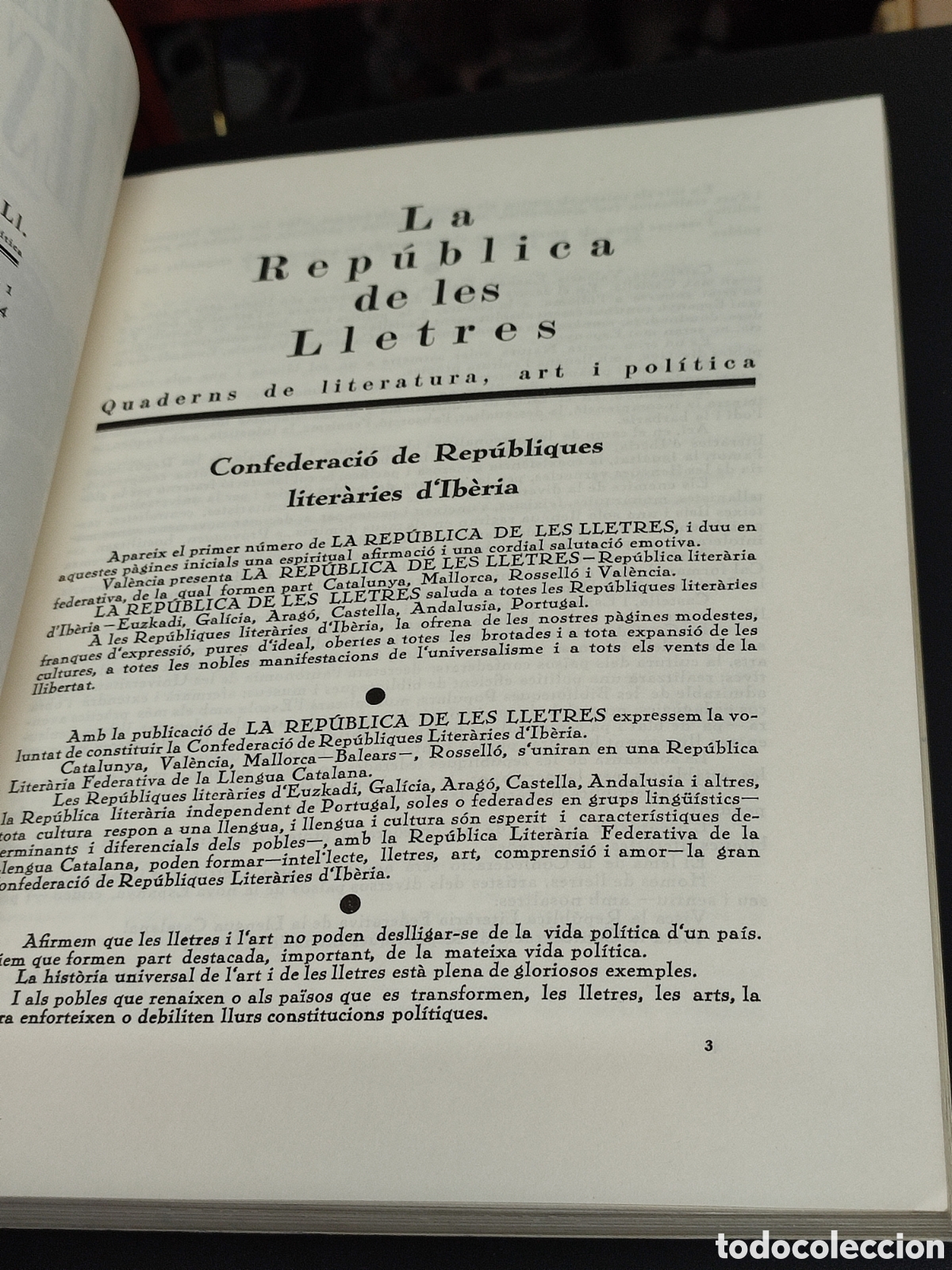 Libros de segunda mano: La Republica de les lletres Facs&iacute;mil Proleg Lluis Guarner - Foto 8