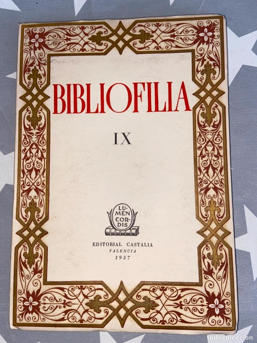 Libros de segunda mano: BIBLIOFILIA IX. CASTALIA, VALENCIA. 1957. - Foto 1