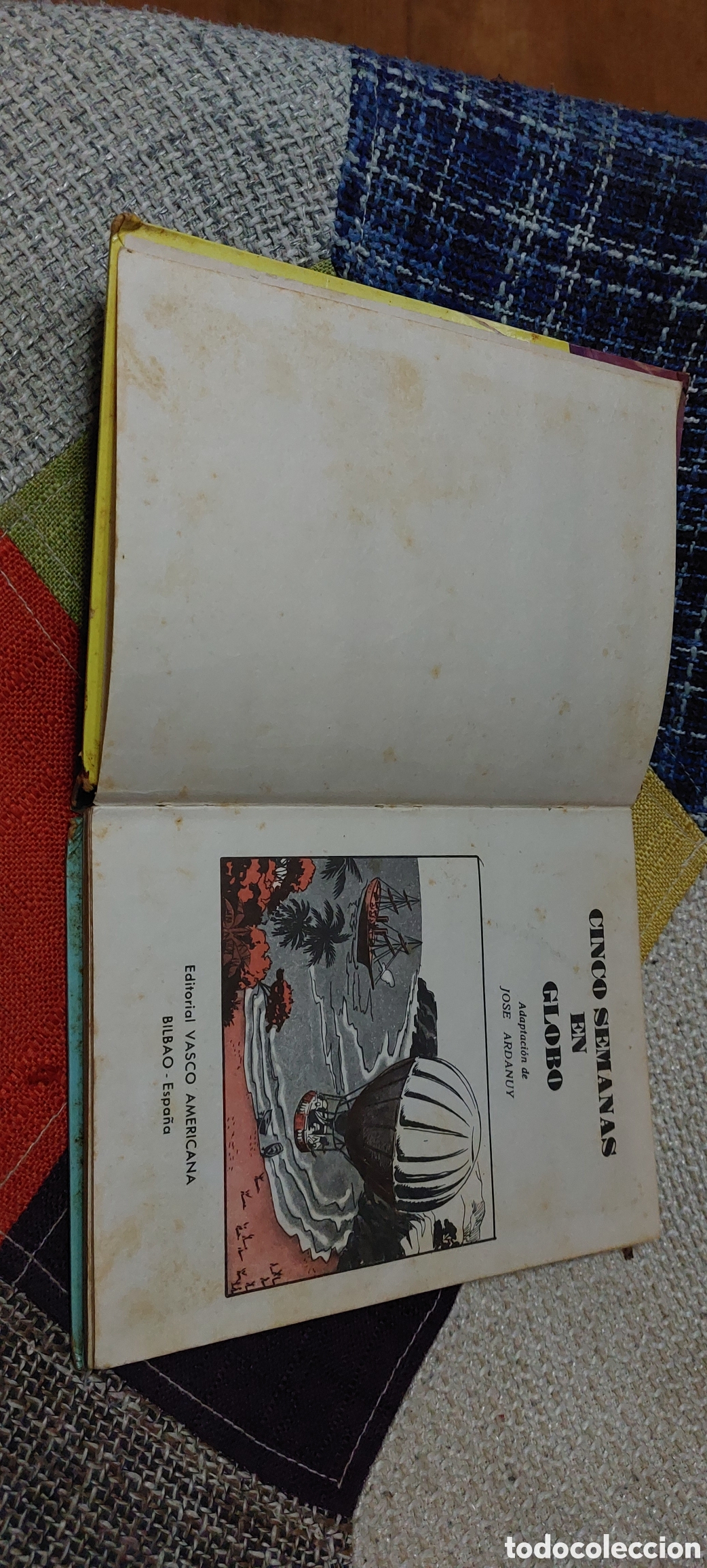 Libros de segunda mano: Libro 5 Semanas en Globo -Julio Verne- Ediciones Eva 1.973 - Foto 5