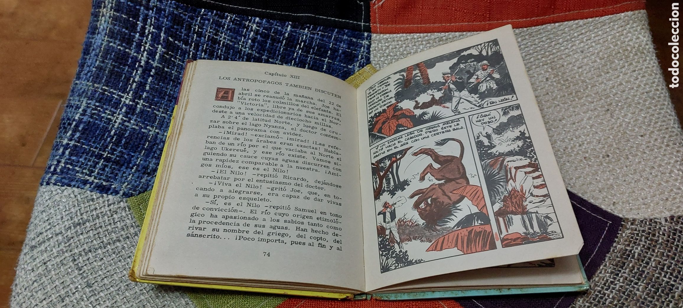 Libros de segunda mano: Libro 5 Semanas en Globo -Julio Verne- Ediciones Eva 1.973 - Foto 10