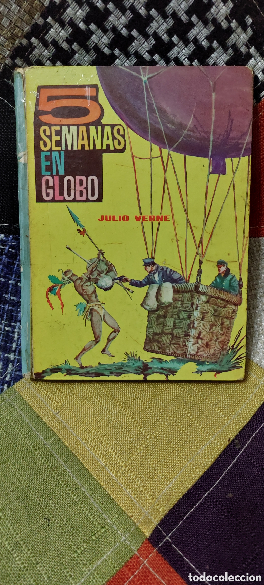 Libros de segunda mano: Libro 5 Semanas en Globo -Julio Verne- Ediciones Eva 1.973 - Foto 1