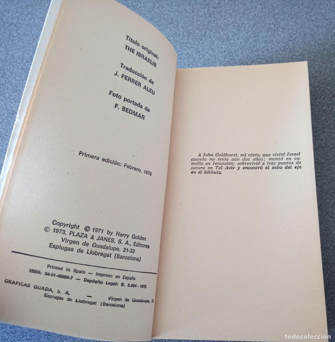 Libros de segunda mano: Los Israelies Harry Golden - Foto 4