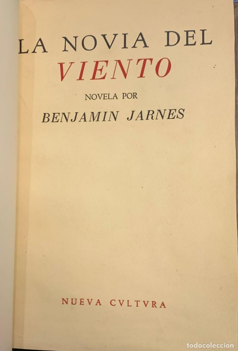 Libros de segunda mano: La Novia del Viento.. Benjamin Jarnes - Foto 1