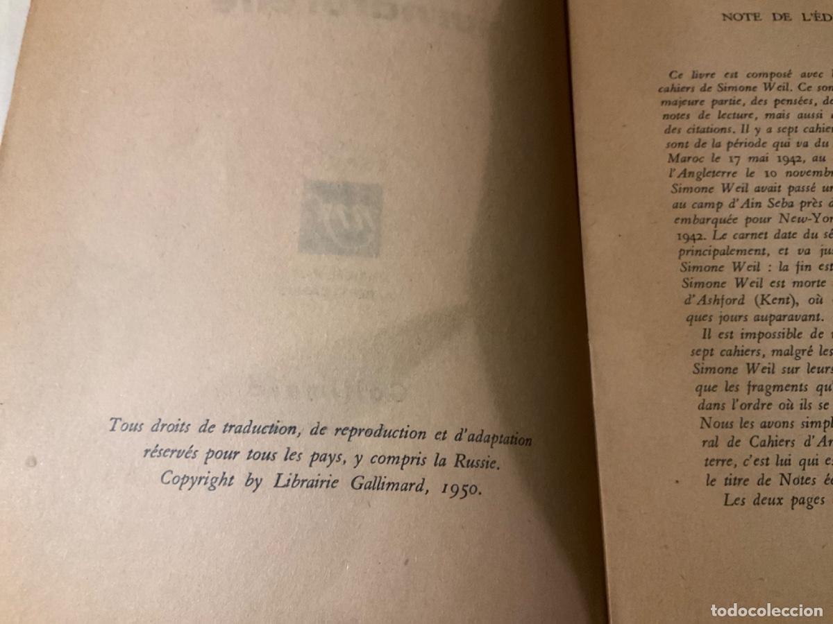 Libros de segunda mano: LA CONNAISSANCE SURNATURELLE WEIL Simone - Foto 6