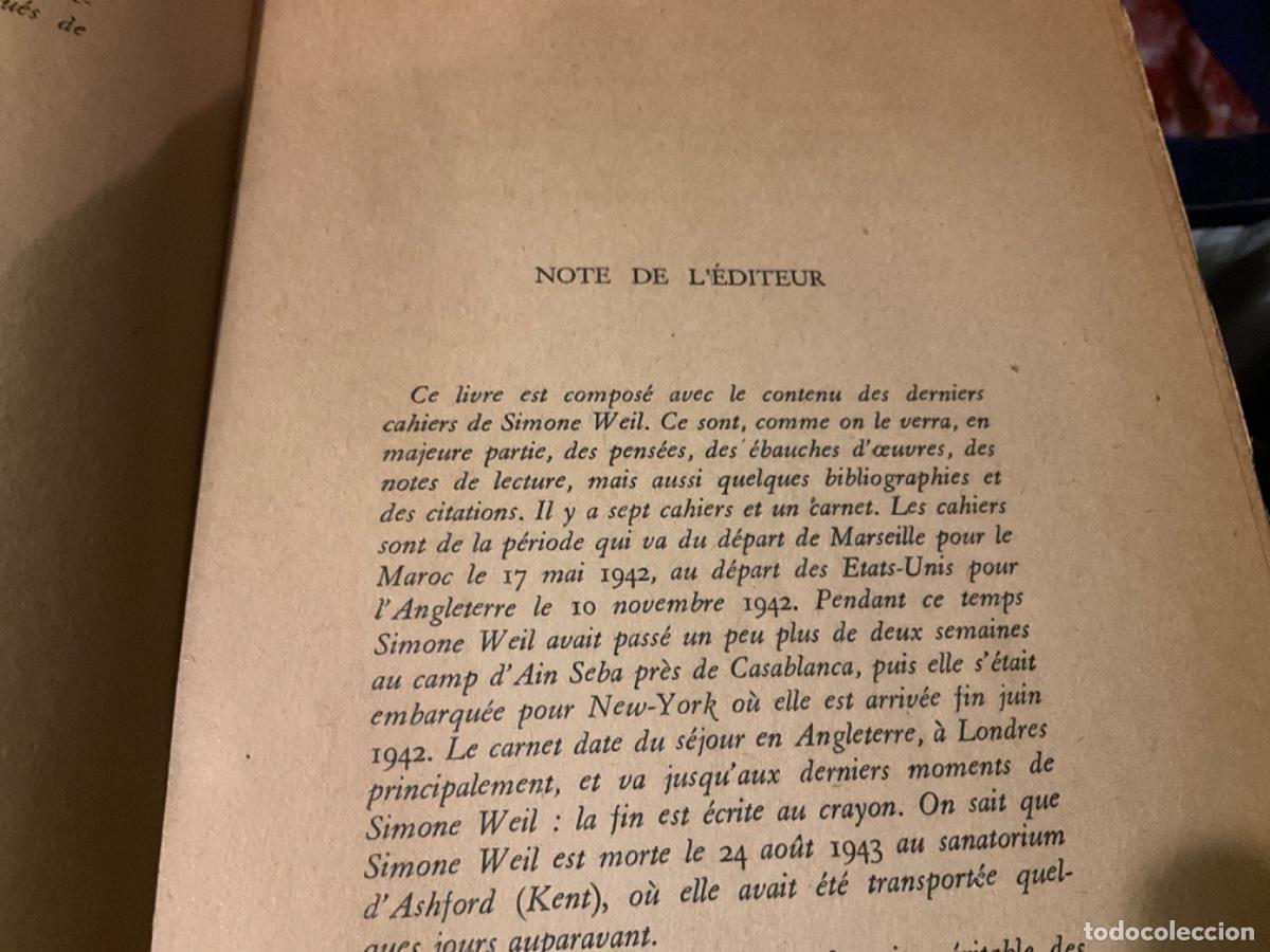 Libros de segunda mano: LA CONNAISSANCE SURNATURELLE WEIL Simone - Foto 7