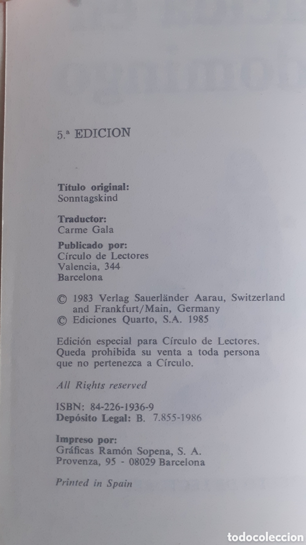 Libros de segunda mano: NACIDA EN DOMINGO, GUDRUN MEBS, ESTADO ACEPTABLE - Foto 3