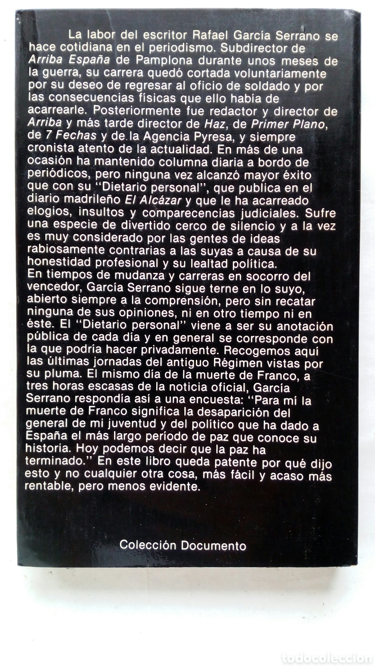 Libros de segunda mano: La paz ha terminado. Rafael Garc&iacute;a Serrano. - Foto 2