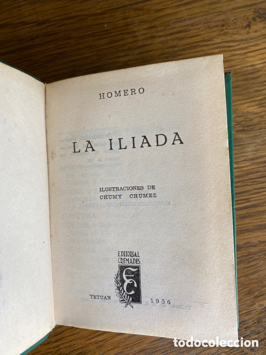 Libros de segunda mano: La Iliada. Biblioteca Adan y eva - Foto 2