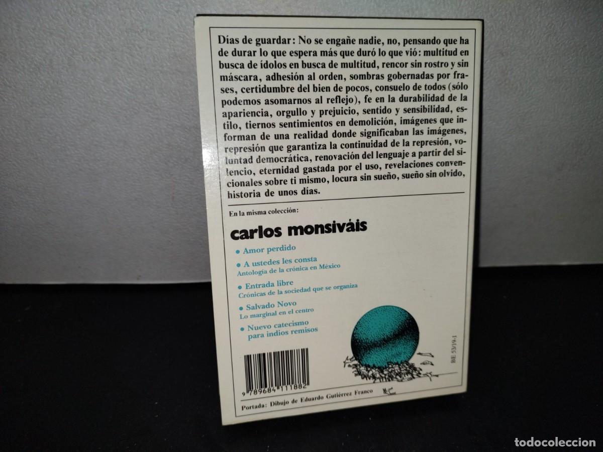 Libros de segunda mano: 61- D&Iacute;AS DE GUARDAR - CARLOS MONSIV&Aacute;IS - 2002 - Foto 3
