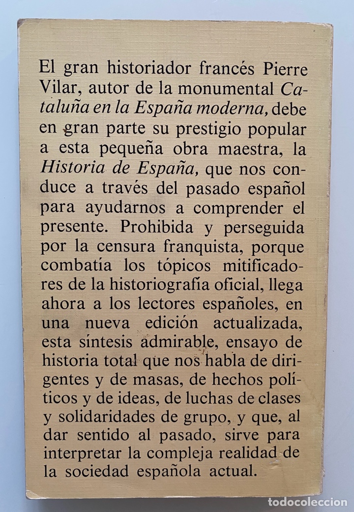 Libros de segunda mano: Historia de Espa&ntilde;a - VILAR, Pierre - Foto 2