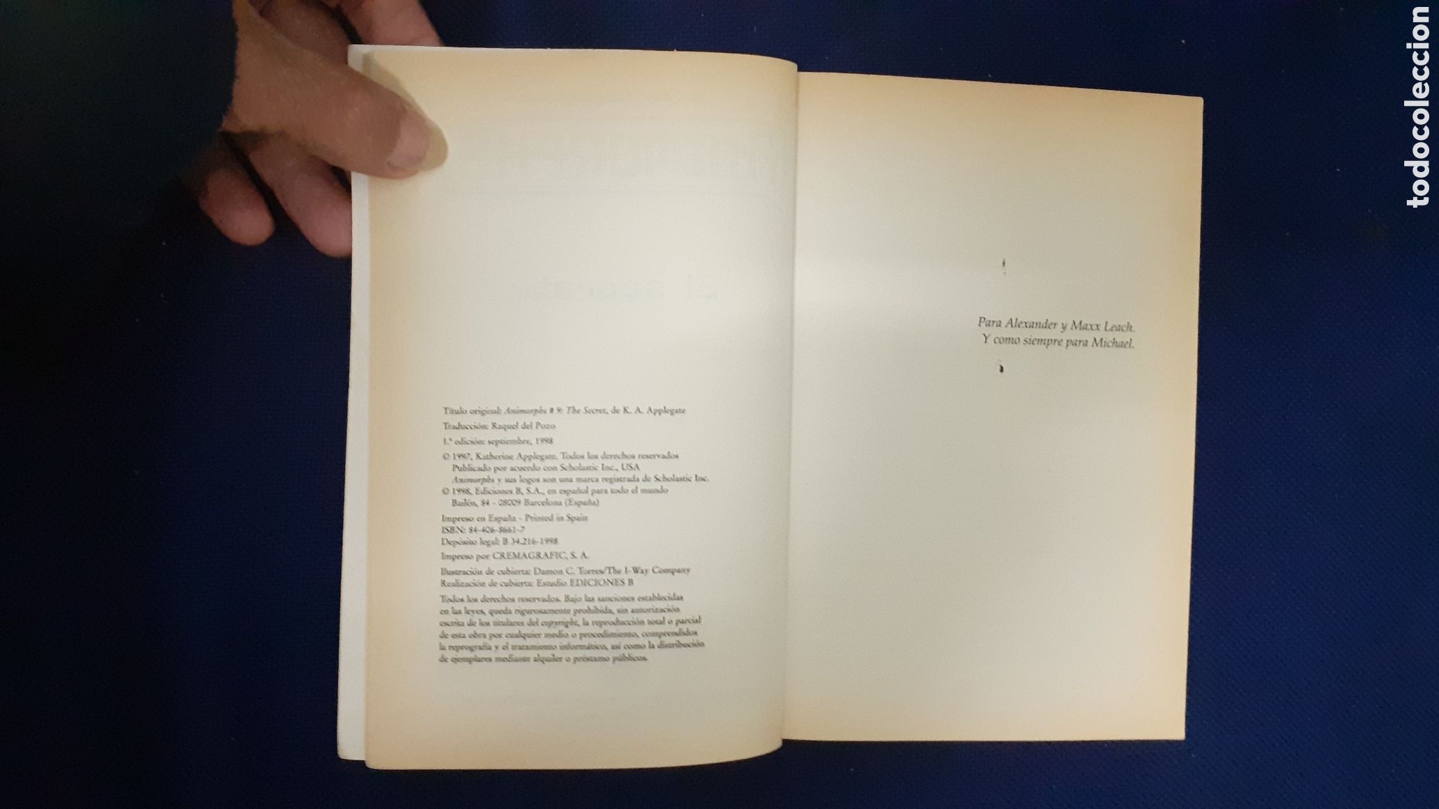 Libros de segunda mano: ANIMORPHS EL SECRETO, K.A.APPLEGATE, ESTADO ACEPTABLE - Foto 3