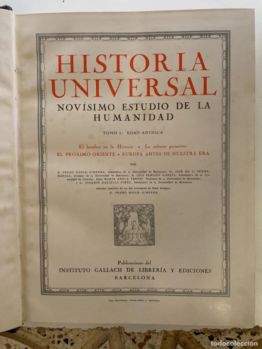 Libros de segunda mano: Historia Iniversal 6 tomos , Instituto Gallach de Libreria y ediciones - Foto 2