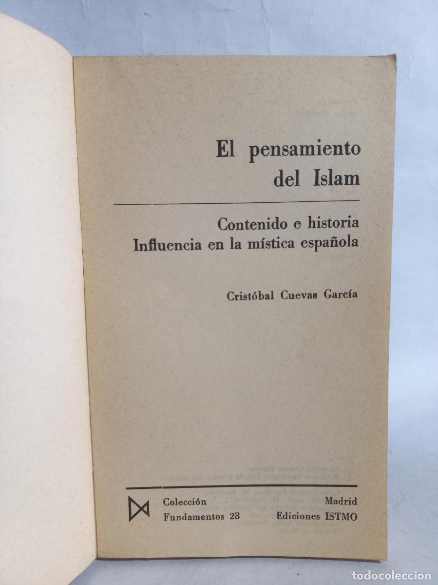 Libros de segunda mano: Crist&oacute;bal Cuevas - El Pensamiento del Islam - 1972 - Foto 3
