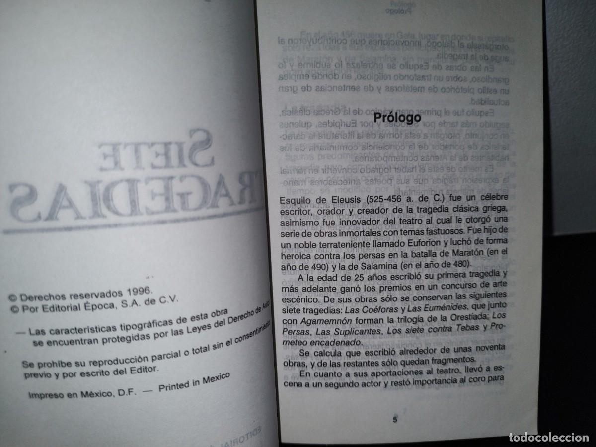 Libros de segunda mano: 61- SIETE TRAGEDIAS - ESQUILO - Foto 4