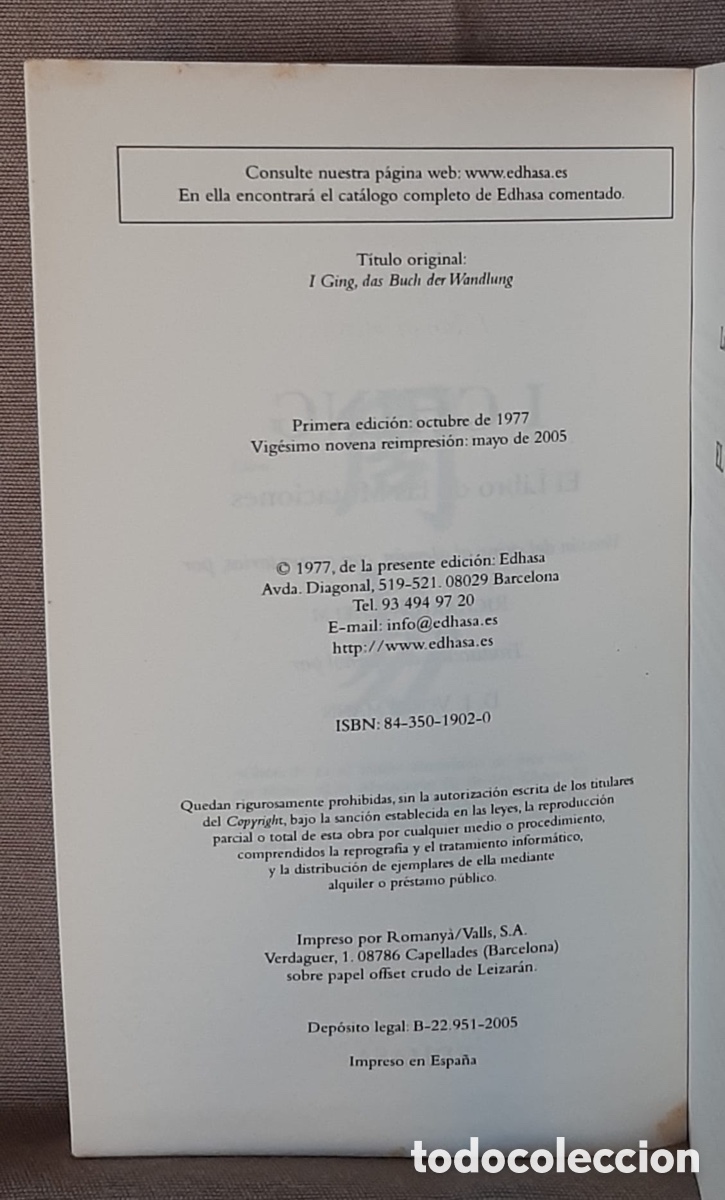 Libros de segunda mano: I Ching. El libro de las mutaciones. - Foto 3